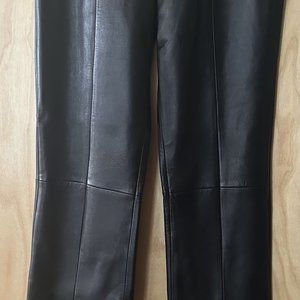 Black Leather Pant: Michael Hoban North Beach Leather, Size 6